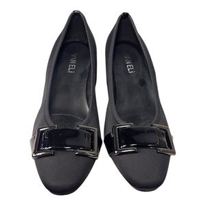 Vaneli Arette Black Buckle Block Heel Dress Shoes – Size 6.5M